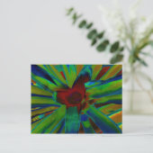 Groen blauw Plant Afbeelding Briefkaart (Staand voorkant)