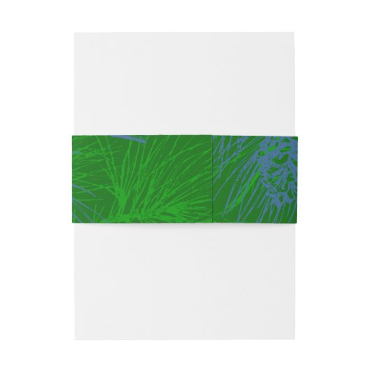 Groen blauw platform voor feestdagen uitnodigingen wikkel (Achterkant Voorbeeld)