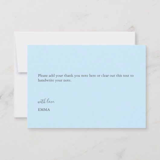 Groen Blauw Polka Dot Flat Dank u kaart (Achterkant)