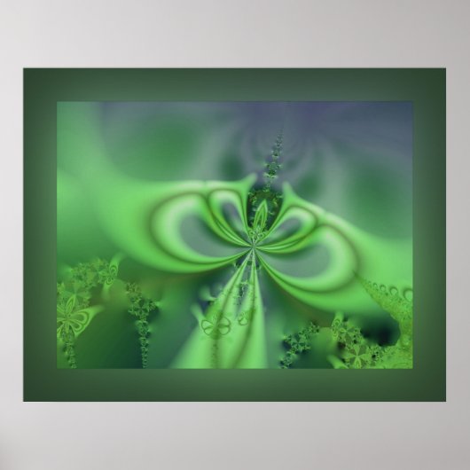 groen blauw poster (Voorkant)