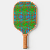 Groen Blauw Rood Bruin Patroon Pickleball Paddle (Voorkant)