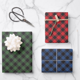 Groen Blauw Rood Buffalo Geruit Geruit Inpakpapier Vel