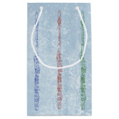 Groen blauw rood-lijntekeningeffect klein cadeauzakje (Achterkant)