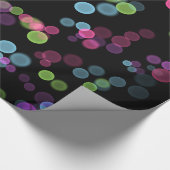 Groen blauw roze Paarse Abstracte Bubble Design Cadeaupapier (Hoek)