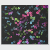 Groen blauw roze Paarse Abstracte Bubble Design Cadeaupapier (Vlak)
