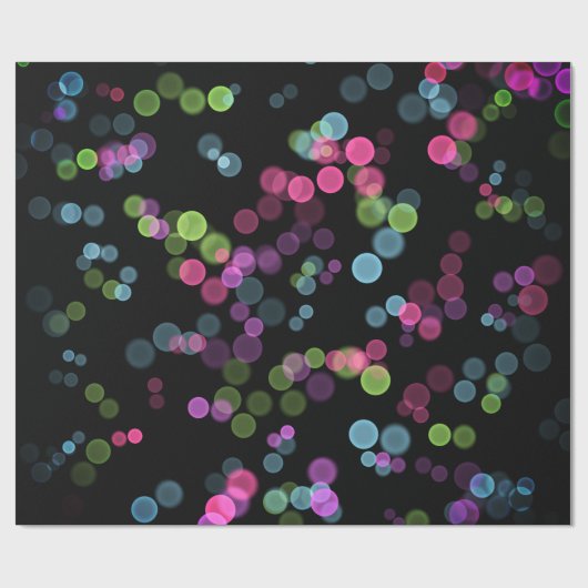 Groen blauw roze Paarse Abstracte Bubble Design Cadeaupapier (Vlak)