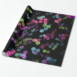 Groen blauw roze Paarse Abstracte Bubble Design Cadeaupapier