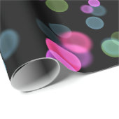 Groen blauw roze Paarse Abstracte Bubble Design Cadeaupapier (Rol Hoek)