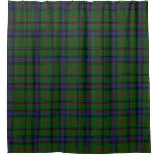 Groen Blauw Schots Tartan Plaid Douchegordijn (Voorkant)