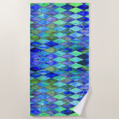Groen & Blauw Strandlaken (Voorkant)