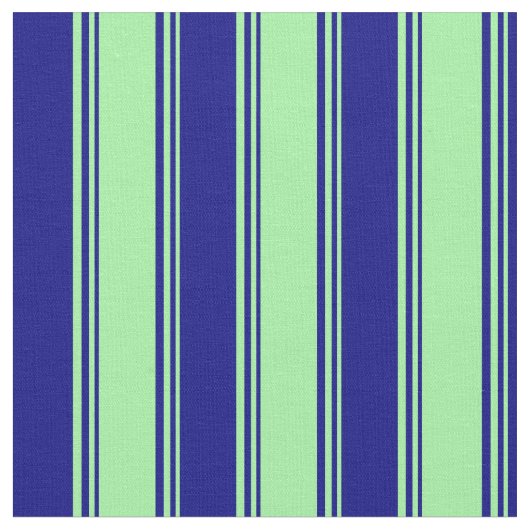 Groen & blauw Striped/Lined Pattern Stof (Close Up)