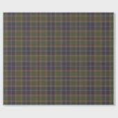 Groen Blauw Tartan Plaid Gift Cadeaupapier (Vlak)