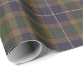 Groen Blauw Tartan Plaid Gift Cadeaupapier (Rol Hoek)