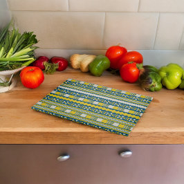 Groen Blauw Traditioneel Tribaal Patroon Snijplank