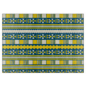 Groen Blauw Traditioneel Tribaal Patroon Snijplank (Voorkant)