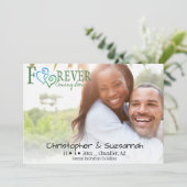 Groen blauw verbonden harten naar voren halen, dat aankondiging (Staand voorkant)