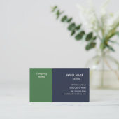 Groen blauw visitekaartje (Staand voorkant)