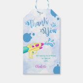 Groen & Blauw Water Pistool Cadeau Labels Cadeaulabel (Voorkant)