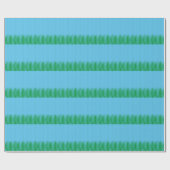 Groen blauw waterhemel cadeaupapier (Vlak)