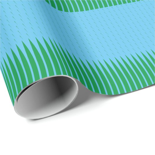Groen blauw waterhemel cadeaupapier (Rol Hoek)