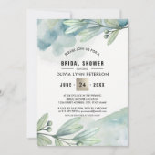 Groen Blauw Waterverf Berry Branch Vrijgezellenfee Kaart (Voorkant)