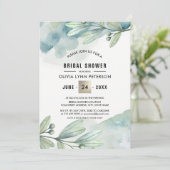 Groen Blauw Waterverf Berry Branch Vrijgezellenfee Kaart (Staand voorkant)