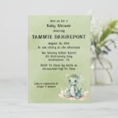 Groen Blauw Waterverf Dragon Boy Baby shower Kaart (Staand voorkant)