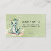 Groen Blauw Waterverf Dragon Boy Baby shower Visitekaartje (Voorkant)