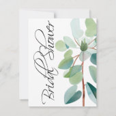 Groen Blauw Waterverf Eucalyptus Vrijgezellenfeest Kaart (Achterkant)