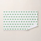 Groen blauw Waterverf Pine Tree Patroon Bad Handdoek (Handdoek)