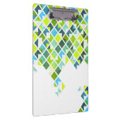 Groen, blauw, wit geometrisch patroon klembord (Rechts)