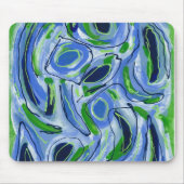 Groen blauw wit muismat (Voorkant)