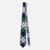 Groen Blauw Wit Plaid Kerst stropdas (Voorkant)