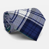 Groen Blauw Wit Plaid Kerst stropdas (Opgerold)