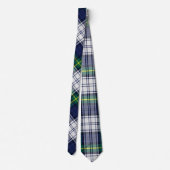 Groen Blauw Wit Plaid Kerst stropdas (Achterkant)