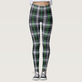 Groen blauw wit trilpatroon leggings (Voorkant)
