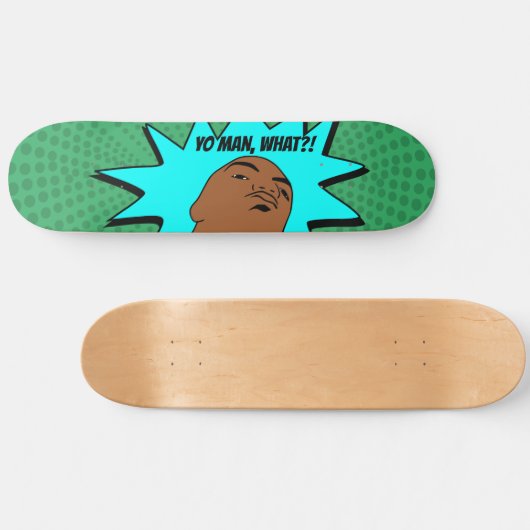 Groen blauw "Yo"-Man Wat je wilt Mok-hotstrips Persoonlijk Skateboard (Horizontaal)