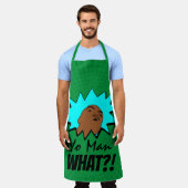 Groen blauw "Yo"-Man Wat je wilt Mok-hotstrips Schort (Gedragen)