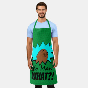 Groen blauw "Yo"-Man Wat je wilt Mok-hotstrips Schort