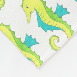 Groen blauw Zee Paardenzee Fleece Deken