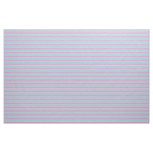 Groen/blauw zeeschuim met roze/witte strepen stof