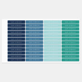 Groen blauw Zinny Waterbestendige etiketten van Ki Labels (Vel)