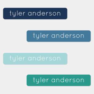 Groen blauw Zinny Waterbestendige etiketten van Ki Labels