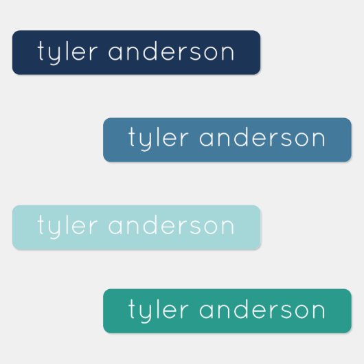 Groen blauw Zinny Waterbestendige etiketten van Ki Labels (Groep)