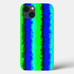 groen blauw zwart abstract regenboogpatroon Case-Mate iPhone case