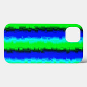 groen blauw zwart abstract regenboogpatroon Case-Mate iPhone case (Achterkant (horizontaal))