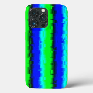 groen blauw zwart abstract regenboogpatroon Case-Mate iPhone case