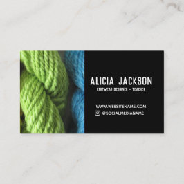 Groen blauw zwart jaar, speciaal gepersonaliseerd visitekaartje