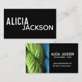 Groen blauw zwart jaar, speciaal gepersonaliseerd visitekaartje (Voorkant / Achterkant)