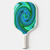 Groen blauw zwembad Abstract Psychedelic Aangepast Pickleball Paddle (Achterkant)